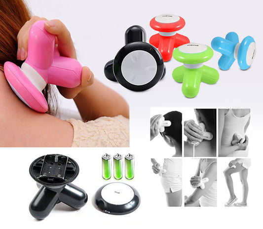 1PC MINI PORTABLE MASSAGER HANDLED FULL BODY MASSAGE RELAXATION TOOL CELLS OPERATION